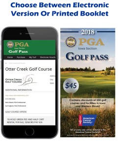 2018 Iowa PGA Golf Book Choose Between Two